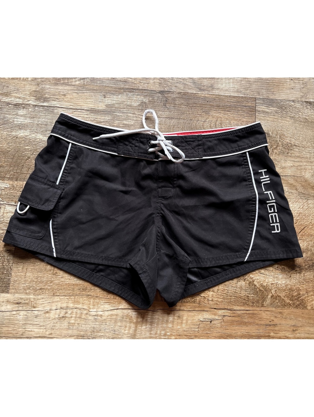 Vintage Tommy Hilfiger Black Swim Shorts Size Small
